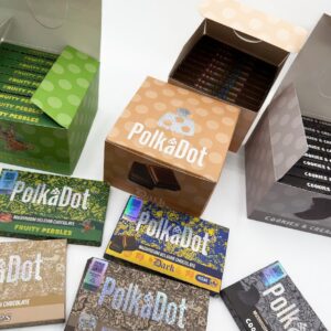 Home Polkadot Mushroom Chocolate Box in stock now, buy polkadot chocolate mg, buy mushroom gummies for energy, buy vegan mushroom gummies