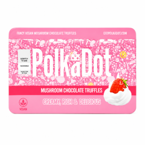 Home Polkadot Chocolate Truffles in stock now, buy polkadot magic belgian chocolate horchata, vegan polkadot chocolate, buy mushroom hot chocolate