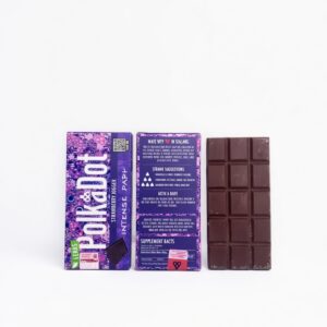 Polkadot intense dark chocolate in stock now, buy polkadot belgium mushroom chocolate, buy polkadot mushroom chocolate bars, buy polkadot chocolate bar